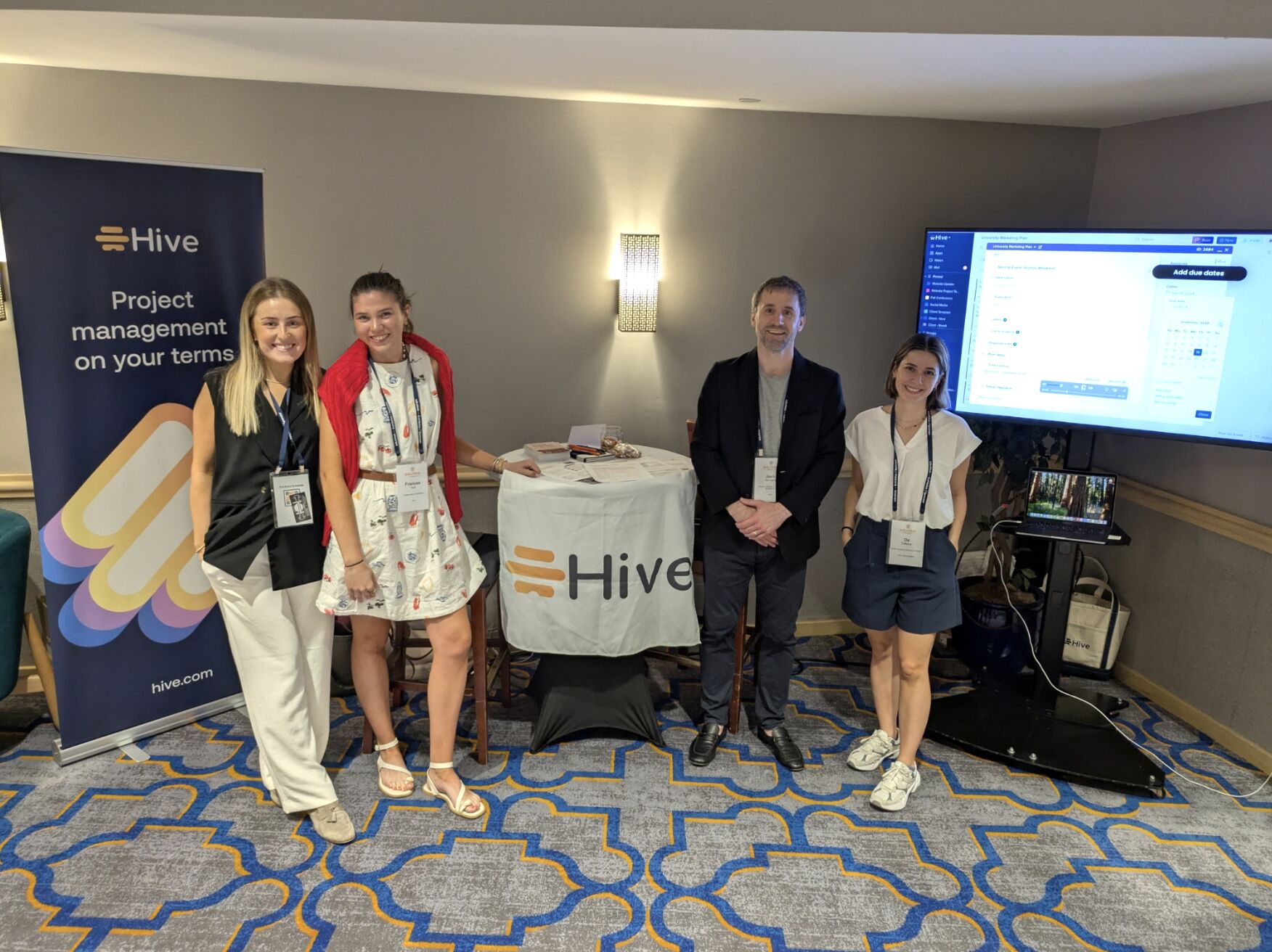 employees at event