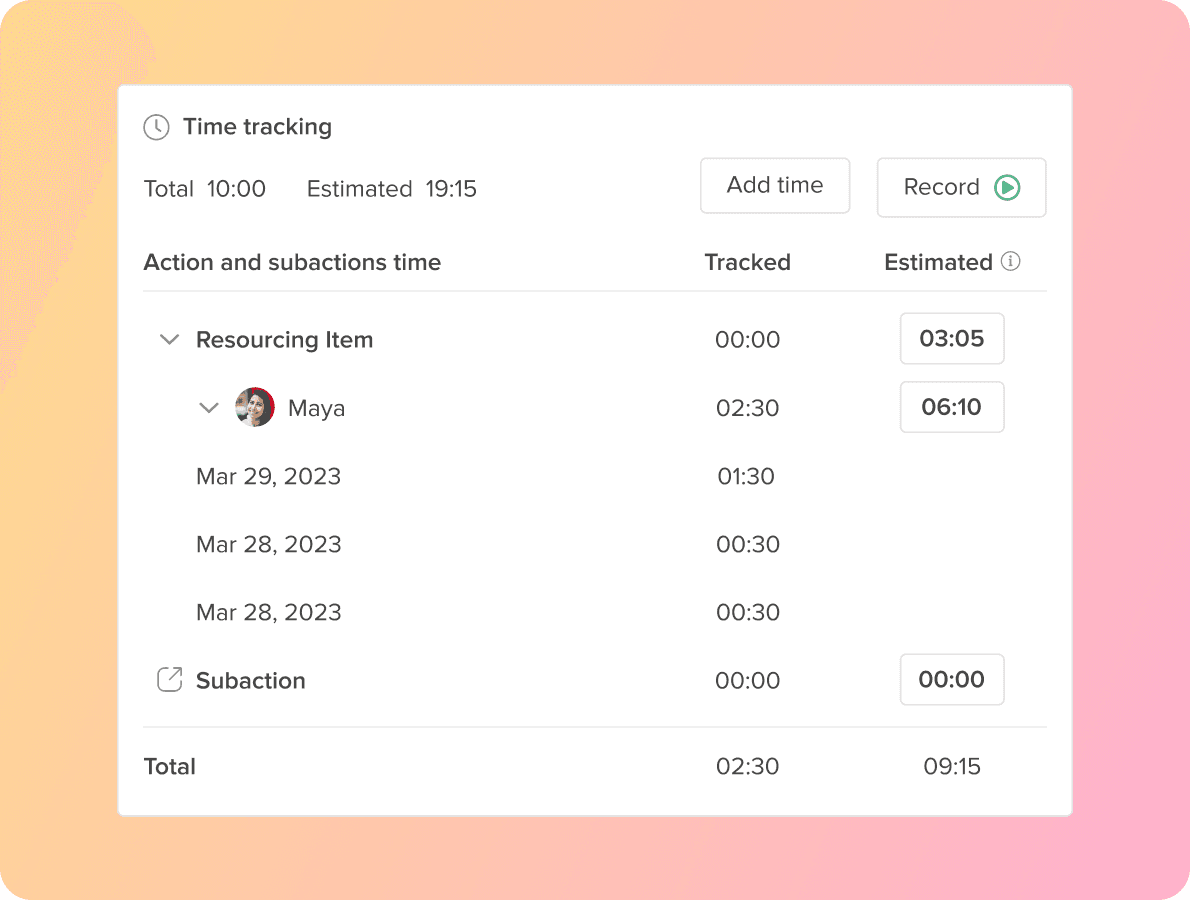 time tracking