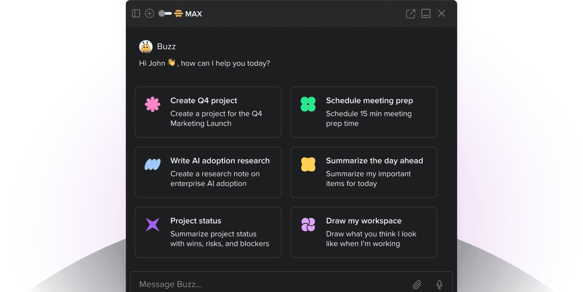 Buzz chat and projects